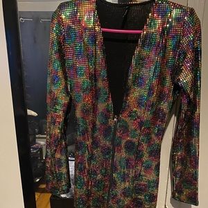 Beautiful sequence mini blazer dress